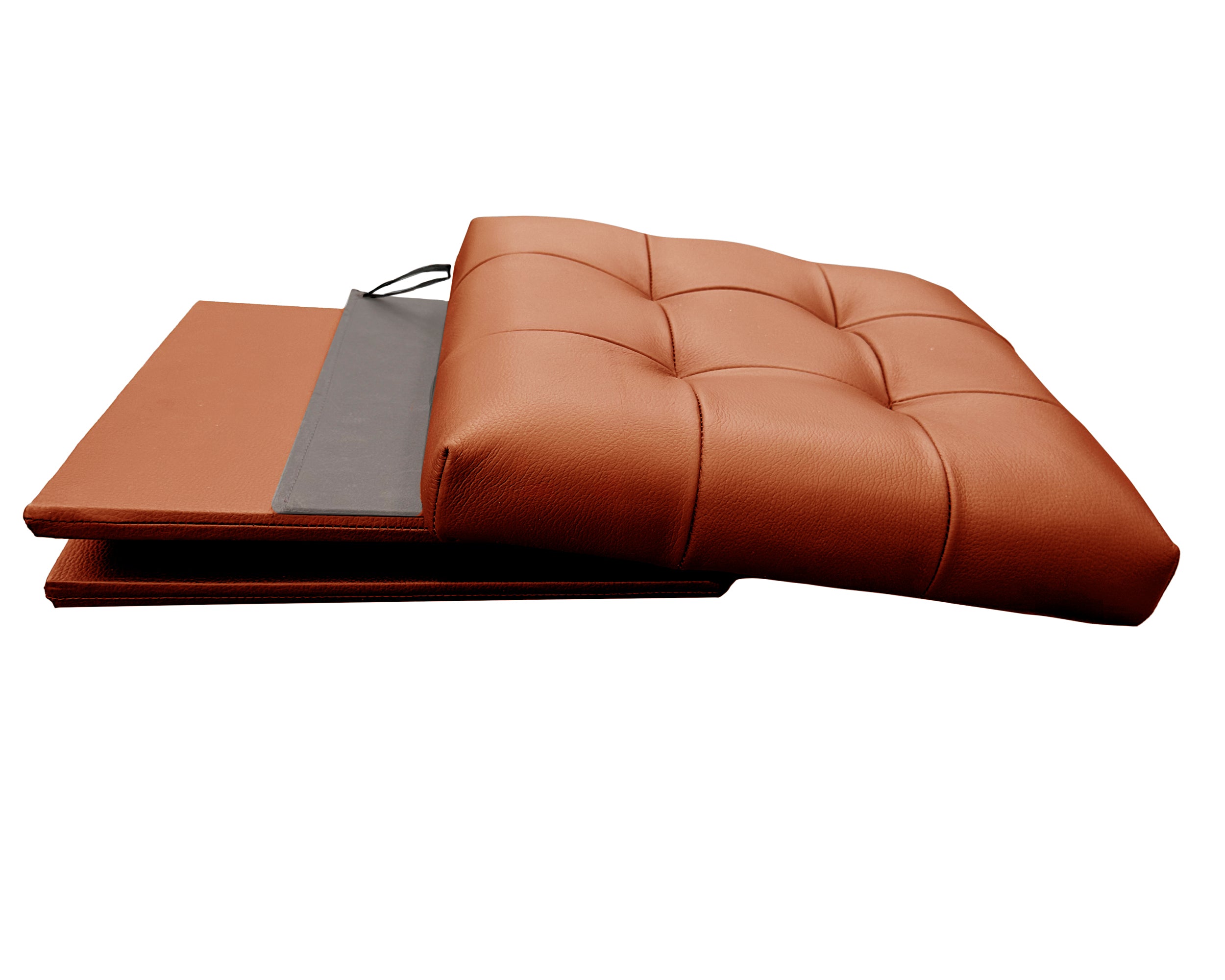 Taburete Plegable, ottoman, banco de piel genuina con almacenamiento 40 x 40cm