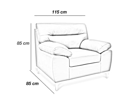 Sillon Individual de Piel Genuina Mod. Isabel 1 plaza